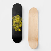 Goldener Kaiser Dragon 1 Element Pro Park Deck Skateboard (Vorderseite)