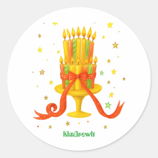 goldener Kanal Runder Aufkleber (Vorderseite)