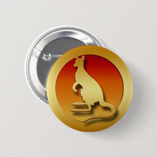 GOLDENER KÄNGURU BUTTON (Vorne & Hinten)