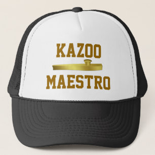 Goldener Kazoo-Musikinstrument-Musiker-Hut Truckerkappe