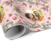 Goldener Kiefernrahmen Geschenkpapier (Rolleneckpunkt)