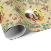 Goldener Kiefernrahmen Geschenkpapier (Rolleneckpunkt)