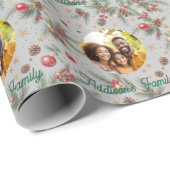 Goldener Kiefernrahmen Geschenkpapier (Rolleneckpunkt)