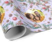 Goldener Kiefernrahmen Geschenkpapier (Rolleneckpunkt)
