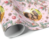 Goldener Kiefernrahmen Geschenkpapier (Rolleneckpunkt)