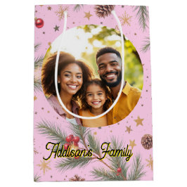 Goldener Kiefernrahmen Mittlere Geschenktüte