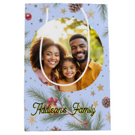 Goldener Kiefernrahmen Mittlere Geschenktüte