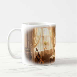 Goldener Klavier-Romantik-Tasse Forever Kaffeetasse