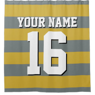 Goldener Kohlesport Jersey Preppy Strip Duschvorhang
