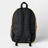 Goldener Koi Bedruckter Rucksack (Rückseite)