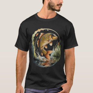 Goldener Koi Karpfen – Springt in trüben Gewässe T-Shirt