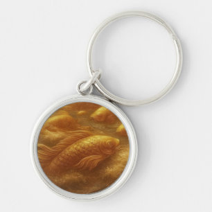 Goldener Koi-Schlüsselanhänger Schlüsselanhänger