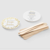 Goldener Konfetti-Fan Fächer (Non-assembled)