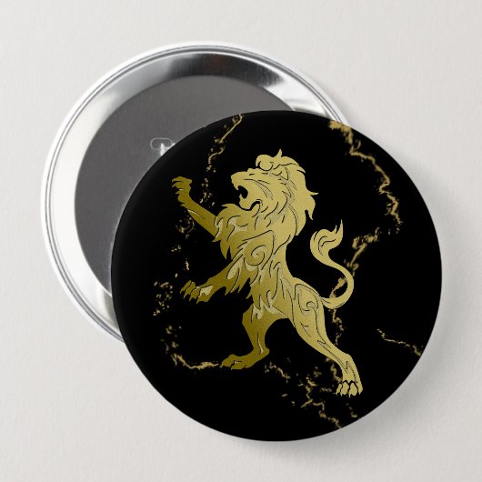 Goldener Königslöwe Button (Vorne & Hinten)