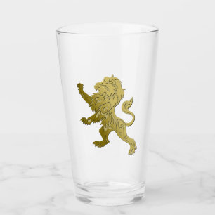 Goldener Königslöwe Glas