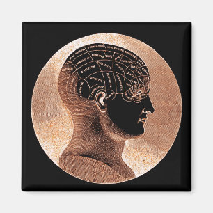 Goldener Kopf im antiken Stil Magnet
