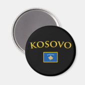 Goldener Kosovo Magnet (Vorderseite/Rückseite)