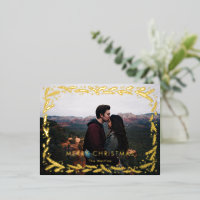 Goldener Kranz Frohe Weihnachts-Foto-Design