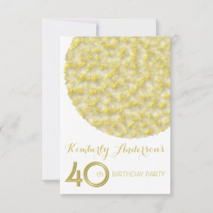 Goldener Kreis 40. Geburtstag Party Einladung