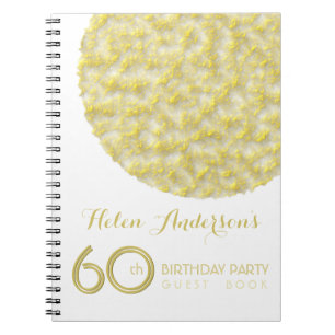 Goldener Kreis-60. Geburtstags-Party-Gast-Buch Notizblock