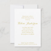 Goldener Kreis 80. Geburtstagsparty Einladung (Rückseite)