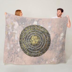 Goldener Kreis Fleecedecke