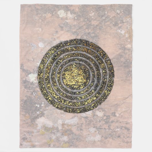Goldener Kreis Fleecedecke (Vorderseite)
