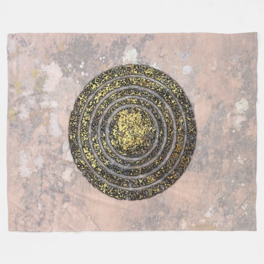 Goldener Kreis Fleecedecke (Vorderseite (Horizontal))