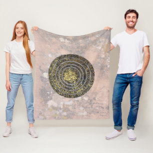 Goldener Kreis Fleecedecke
