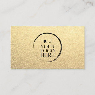 Goldener Kreis mit Ihrem Logo benutzerdefiniert pr Visitenkarte