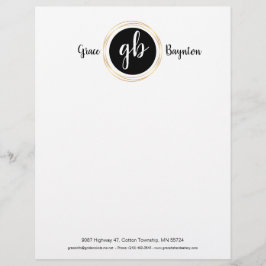 Goldener Kreis, Monogramm-Logo Briefbogen