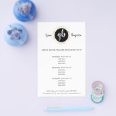 Goldener Kreis, Monogramm-Logo Flyer (Einzeln)