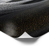 Goldener Kreis über schattenspendenden Gipfeln Poster (Ecke)