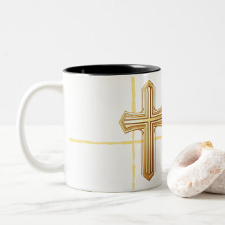Goldener Kreuz Becher Zweifarbige Tasse