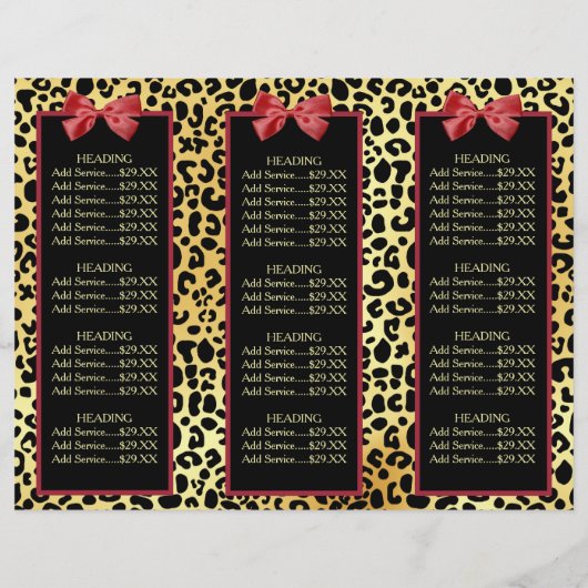 Goldener Kronenleopard mit Broschüre "Red Bow Salo (Rückseite)