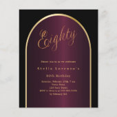 Goldener Krongoldbogen 80. Geburtstagsfeier (Vorderseite)