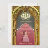 Goldener Kronleuchter Einladung (Vorderseite)