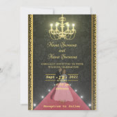 Goldener Kronleuchter Einladung (Vorderseite)