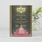 Goldener Kronleuchter Einladung (Stehend Vorderseite)