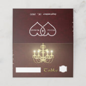 Goldener Kronleuchter Platzkarte (Außenseite Aufgefaltet)