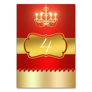 Goldener Kronleuchter Tischnummer