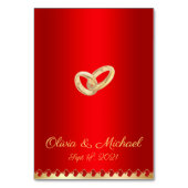 Goldener Kronleuchter Tischnummer (Rückseite)