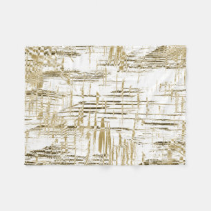 Goldener Kunst-Deko Fleecedecke