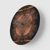 Goldener Kupfer-Abstrakter Shimmer Runde Wanduhr (Winkel)