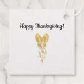 Goldener Kürbis Geschenkanhänger (Rückseite)