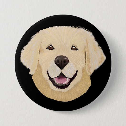 Goldener Labrador Button (Vorderseite)