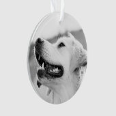 Goldener Labrador für Weihnachten Ornament (Vorderseite)