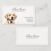 Goldener Labrador-Hund Walking Visitenkarte (Vorne/Hinten)