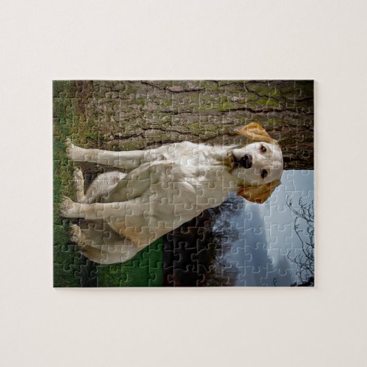 goldener Labrador Puzzle (Horizontal)