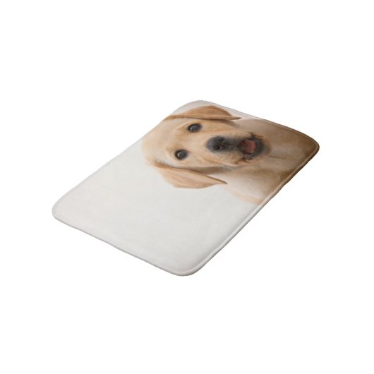 Goldener Labrador-Welpe Badematte (Schrägansicht)